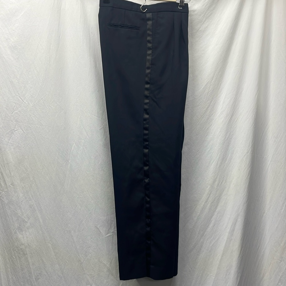 Men's Black Dress with Satin Strip Pants